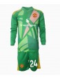 Manchester United Andre Onana #24 Torwart Ausweichtrikot für Kinder 2024-25 Langarm (+ Kurze Hosen)